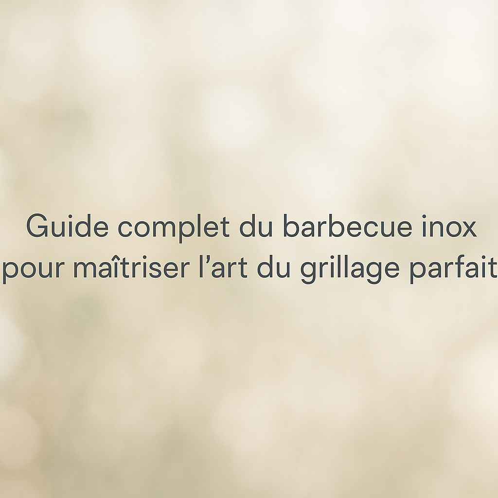 Guide complet du barbecue inox pour maîtriser l’art du grillage parfait